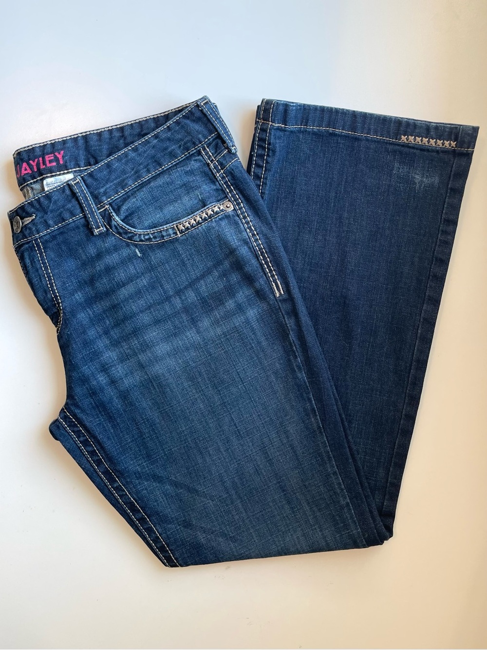 Cruel Girl Jayley Slim Bootcut Jeans - Dark Wash & Western Embroidery - 33 | 15R - Picture 3 of 8
